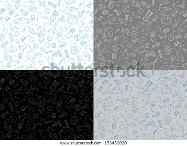 Cars and bikes seamless\
pattern