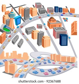 cars and buildings