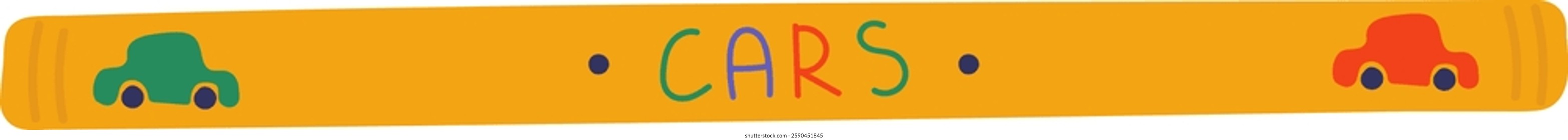 Cars Children Book Vector Illustration