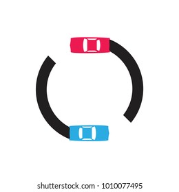cars in circle symbol vector