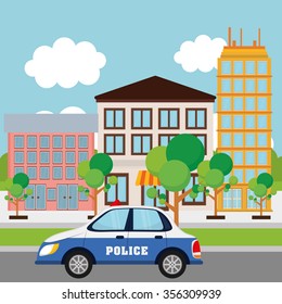 Cars in the city graphic design, vector illustration eps10