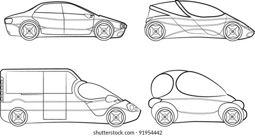 Colección de camiones - vector