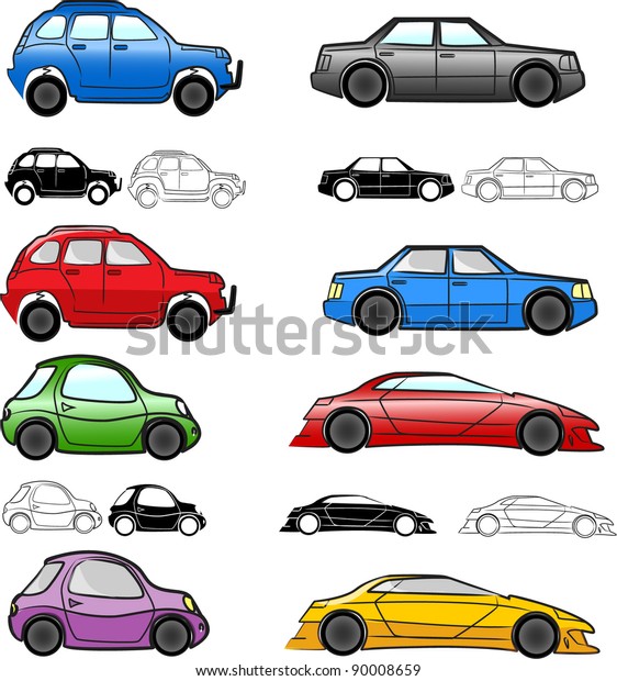cars collection -\
vector