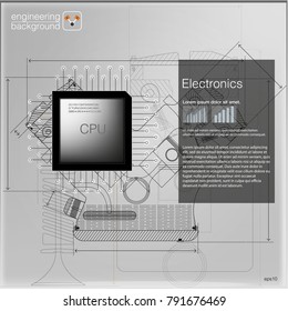 Cars cpu. Vector illustration.