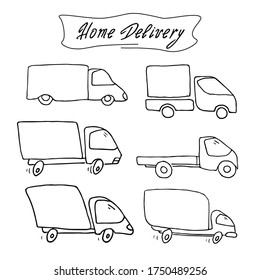 Cars deliver various goods to customers