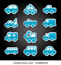 cars design over black background vector illustration