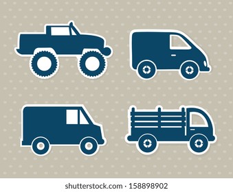 cars design over dotted background vector illustration