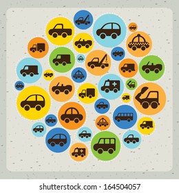 cars design over gray background vector illustration