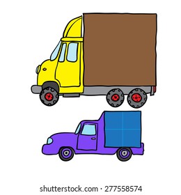 cars doodle vector