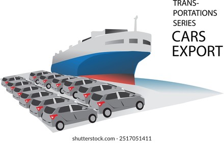 Coches de exportación en el puerto