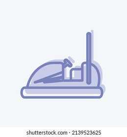 Cars Fighting Icon in trendy blue eyes style isolated on soft blue background