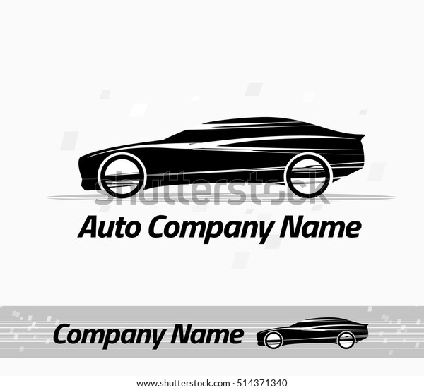 Cars in the form of silhouette, in movement. Car logo\
design. eps 8