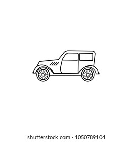 cars of the forties icon. Element of generation icon for mobile concept and web apps. Thin line  icon for website design and development, app development. Premium icon on white background
