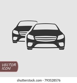 Cars front icon vector.