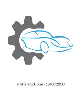 Cars and gear logo design