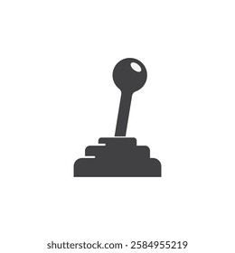 Cars gear shifter icon suitable for automotive websites, car manuals, driving schools, car rental services.