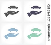 cars in the hand icon