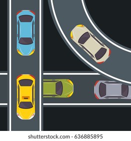 Cars Highway Design Stock Vector (Royalty Free) 636885895 | Shutterstock