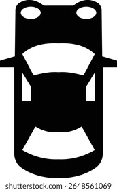 Cars icon from above, top view isolated. Modern urban civilian vehicle. View from the bird's eye. Realistic design. Flat style vector. traffic, automobile transportation. Transport service concept.