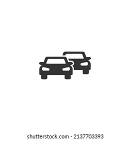Cars icon flat sign vector