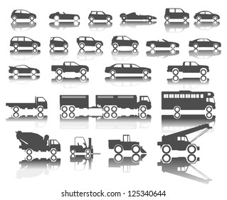 cars icon on white background