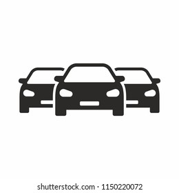 Cars icon. Cars for sale. New cars. Used cars.  Car dealership. Car sales. Vector icon isolated on white background.