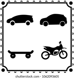 cars icon vector set