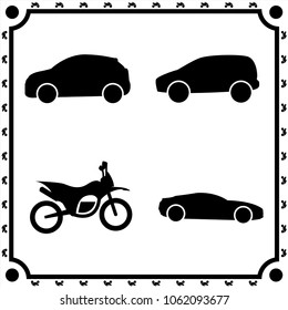 cars icon vector set