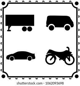 cars icon vector set