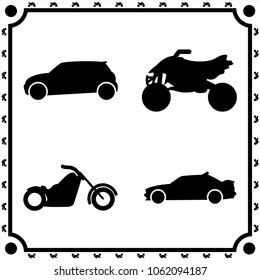 cars icon vector set