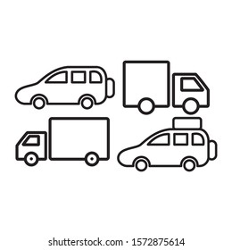 Cars icon vector in simple style design