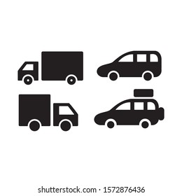 Cars icon vector in simple style design