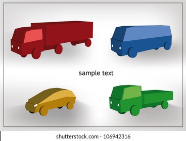 Conjunto de ícones de carros