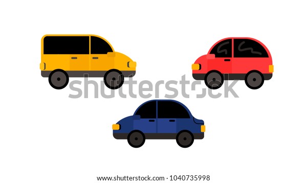 Cars isolated vector\
illustration