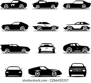 Cars | Minimalist and Simple Silhouette - Vector illustration