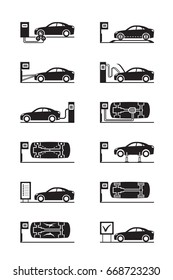 Cars safety inspection - vector illustration