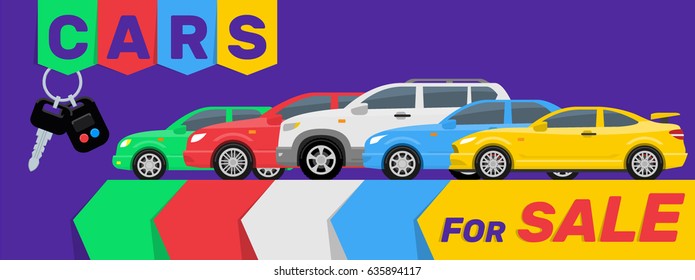 Cars For Sale Modern Banner Design