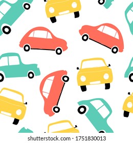 Cars seamless pattern vector illustration for t-shirt design. Vector illustration design for fashion fabrics, textile graphics, prints.