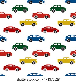 Cars seamless pattern. Vector illustration. 