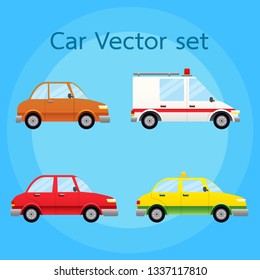 Cars set Vector Design