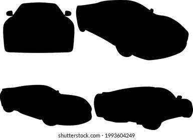 Cars in a set. Vector image. 
