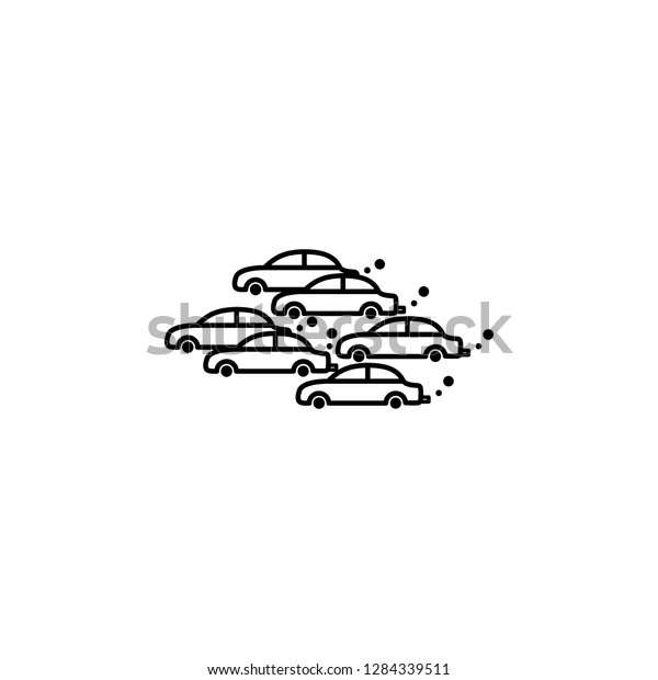 Cars, smoke fumes,\
traffic icon. Element of car harmful gases icon for mobile concept\
and web apps. Detailed Cars, smoke fumes, traffic icon can be used\
for web and mobile