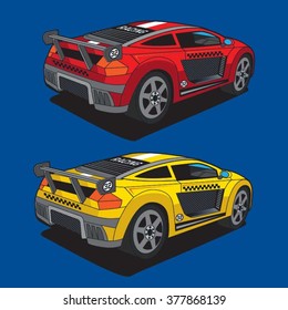 Cars sport racing illustration, typography, t-shirt graphics, vectors