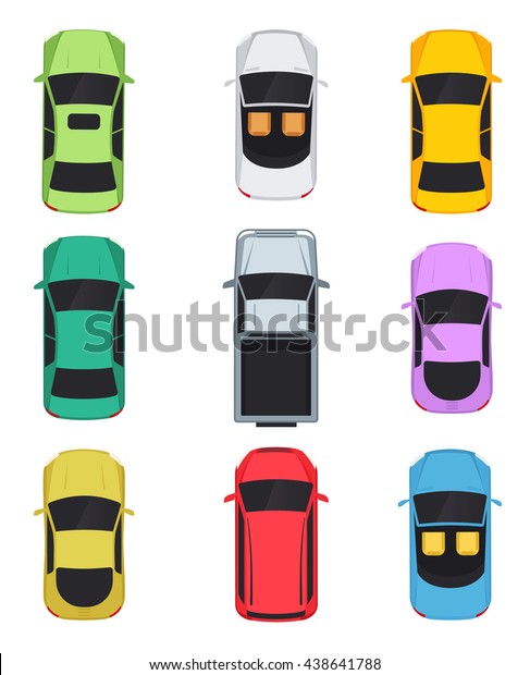 Cars top\
view, convertible, sedan, pickup,\
minivan.