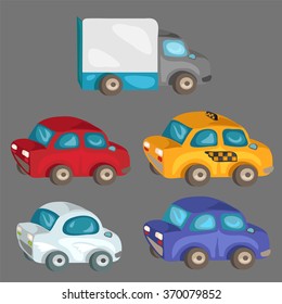 Cars and trucks. Vector.