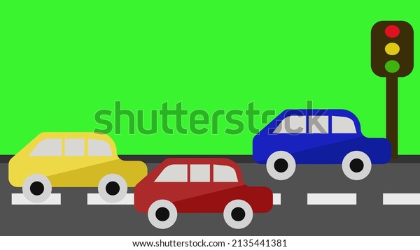 Cars vector design with green screen,\
suitable for website, design, animation,\
etc