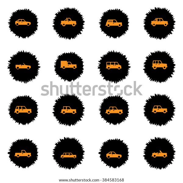 Cars \
vector icons for web sites and user\
interface