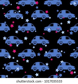 cars way vector pattern for kids