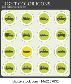 Cars web icons for user interface design