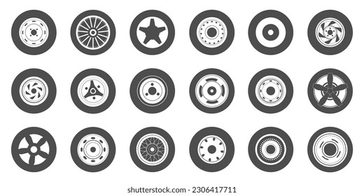 cars wheel on the white background volume 2